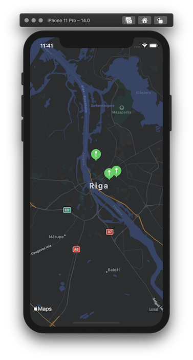 SwiftUI Map view