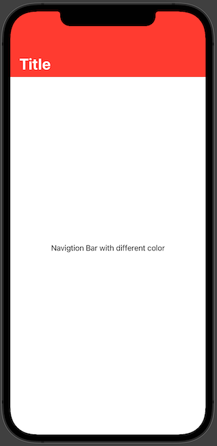 Navigation Bar with custom color